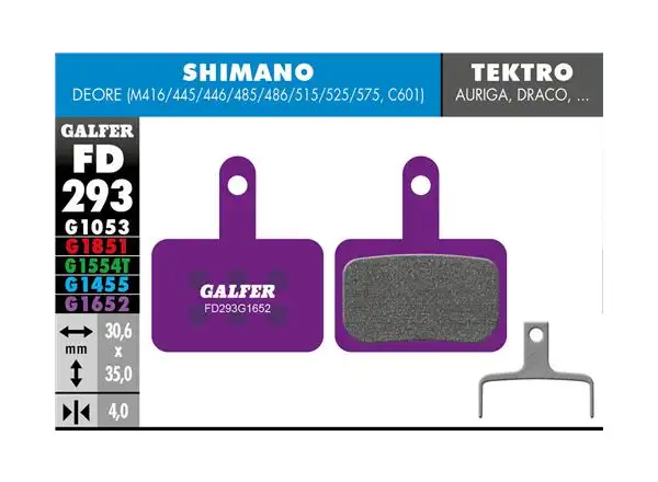 Galfer FD293 E-Bike G1652 brzdové doštičky pre Shimano/Tektro/TRP