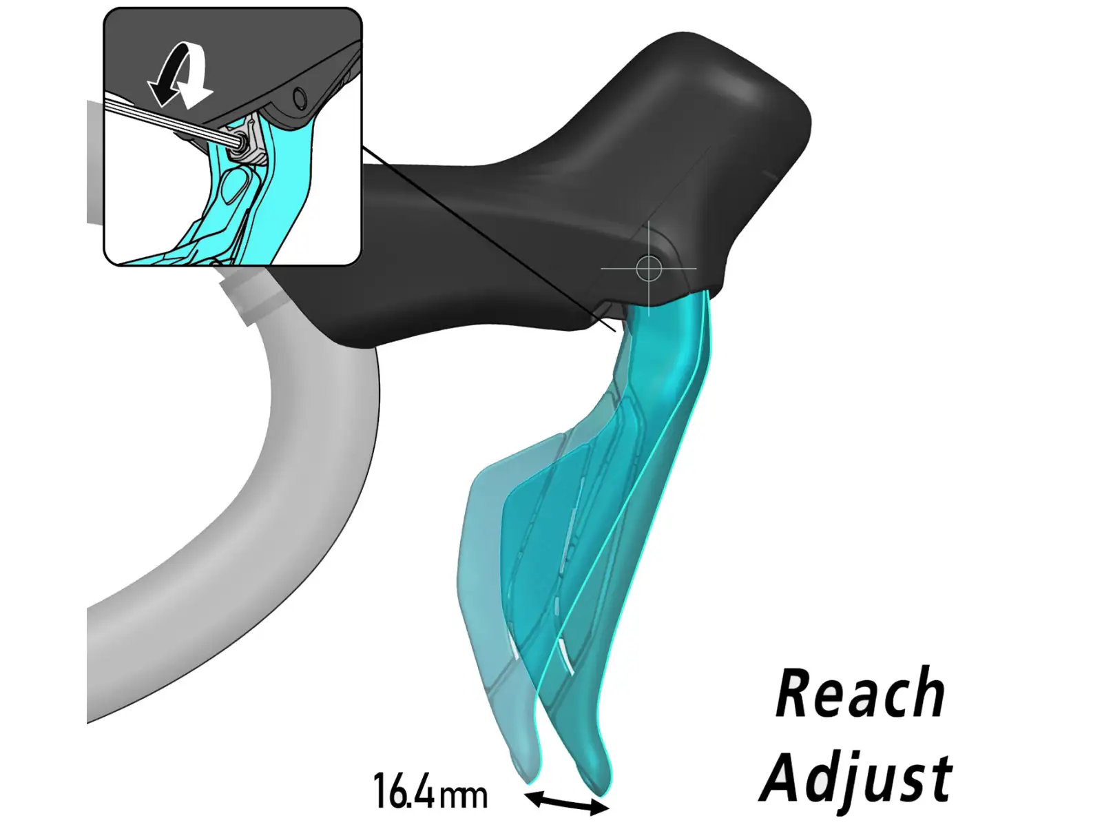 Shimano 105 Di2 BR-R7170 + ST-R7170 kotúčová brzda predná (ľavá), J-kit, polymer