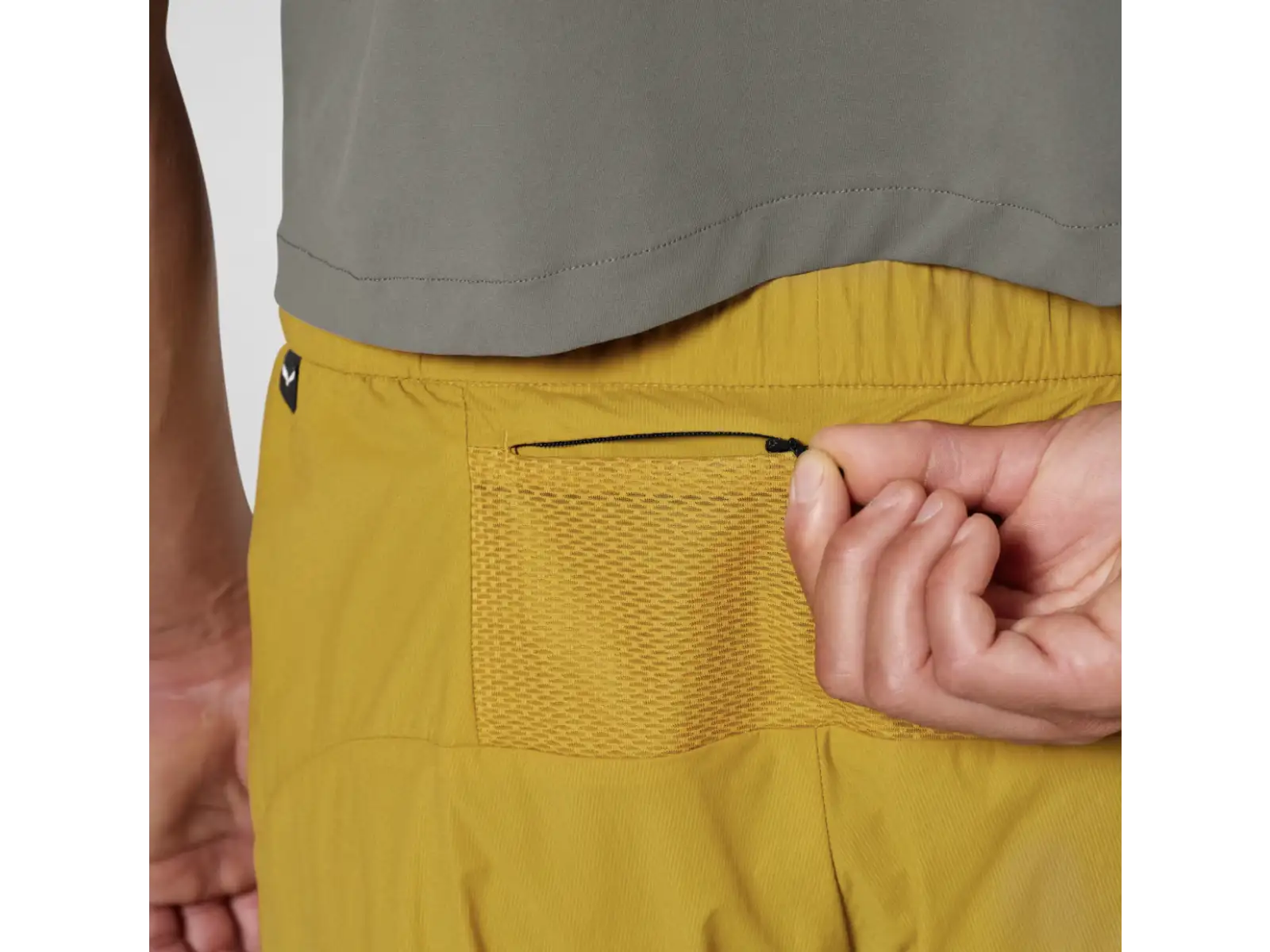 Salewa Pedroc Durastretch 2v1 pánske kraťasy Olive Oil