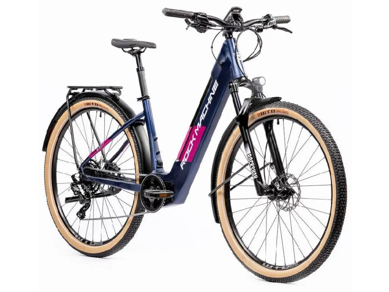 Rock Machine Storm INT e90-29 lady touring  matte blue/silver/pink elektrobicykel