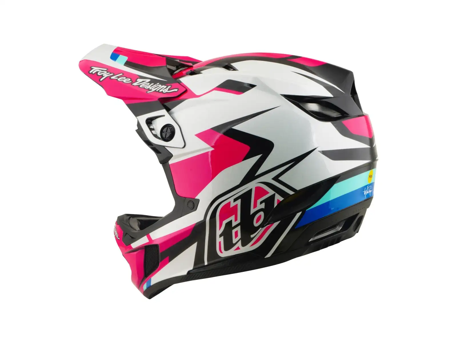 Troy Lee Designs D4 Polyacrylite MIPS prilba Roamer Magenta