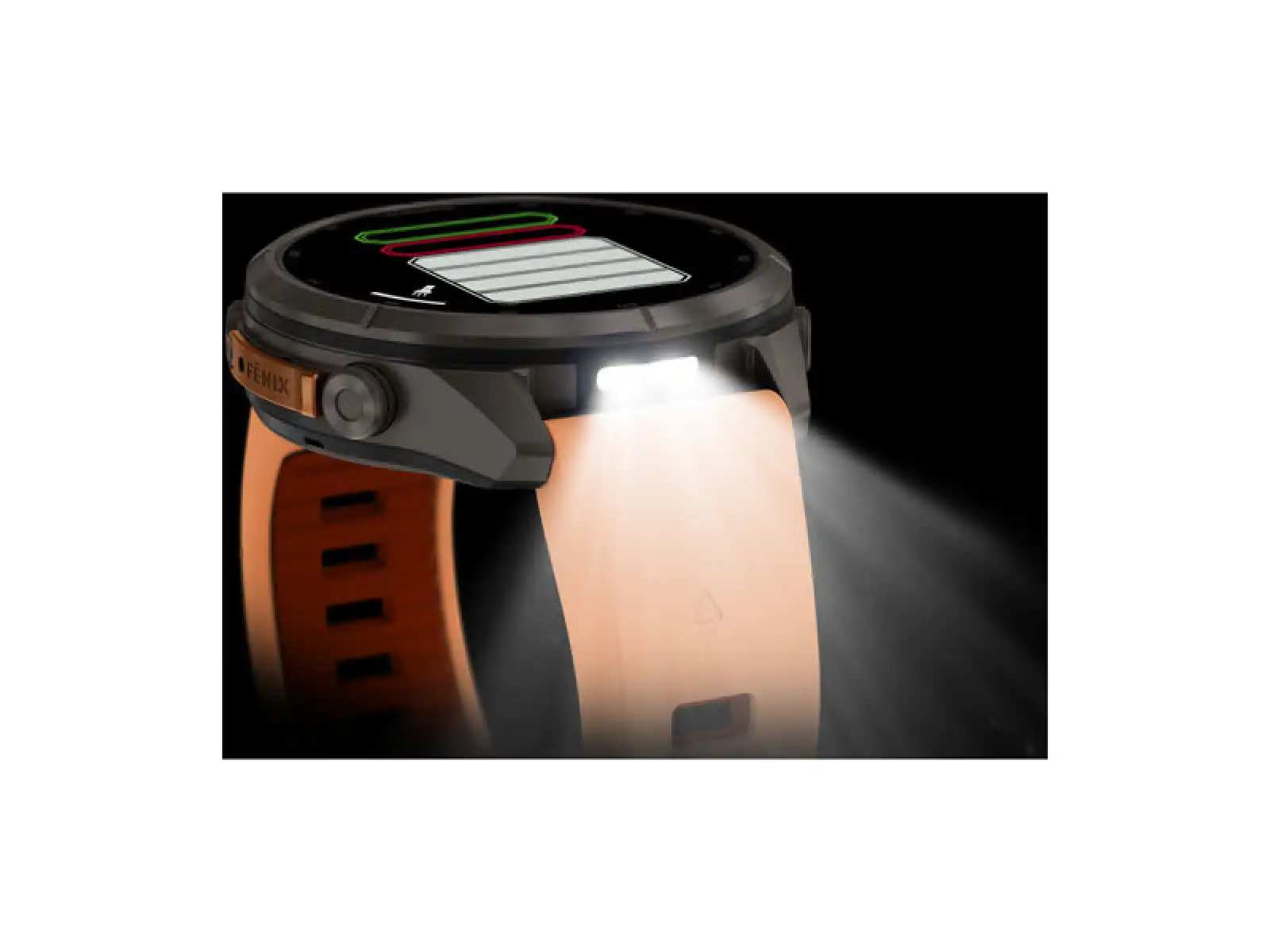 Garmin fenix 9 Pro – inReach 43 mm smart hodinky Titanium Shell pink/autumn orange silicone band