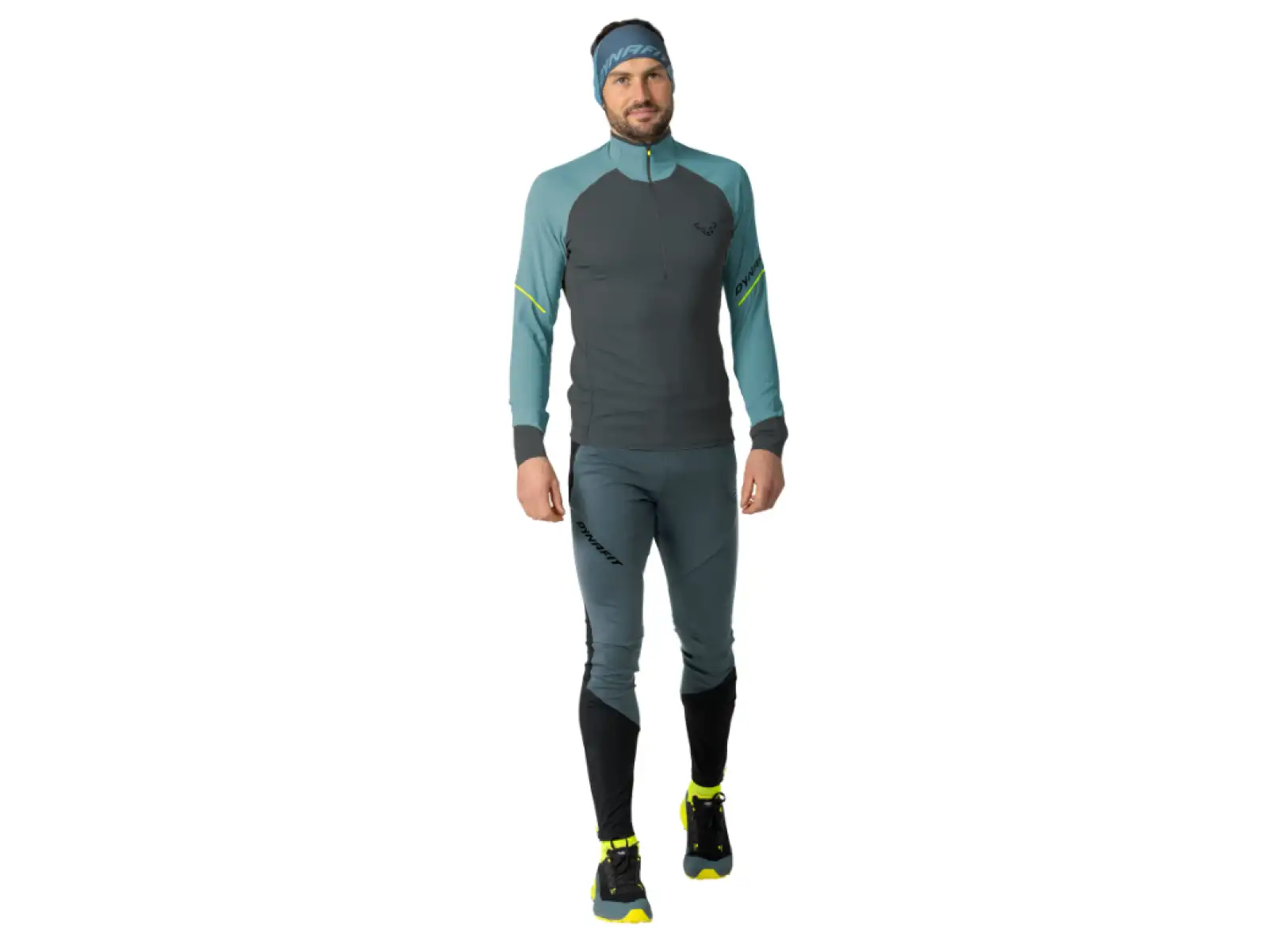 Dynafit Alpine 1/2 Zip Tee pánske tričko dlhý rukáv Smoke Blue