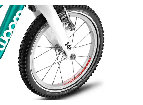 Woom GO 1 Plus Metallic Turquoise 14 detské odrážadlo