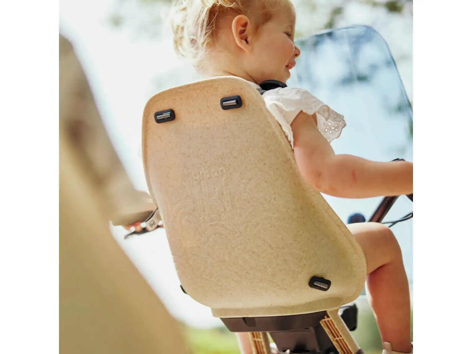 Urban Iki BIO detská sedačka predná s adaptérom na predstavec Oishi Beige/Bincho Black