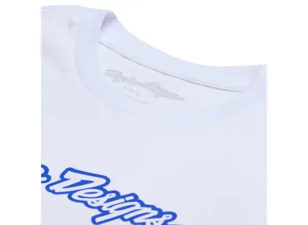 Troy Lee Designs Signature pánske tričko krátky rukáv White