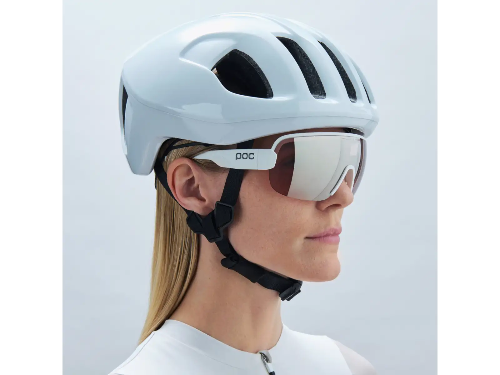 POC Aim okuliare Hydrogen White/Clarity Trail /Partly Sunny Silver