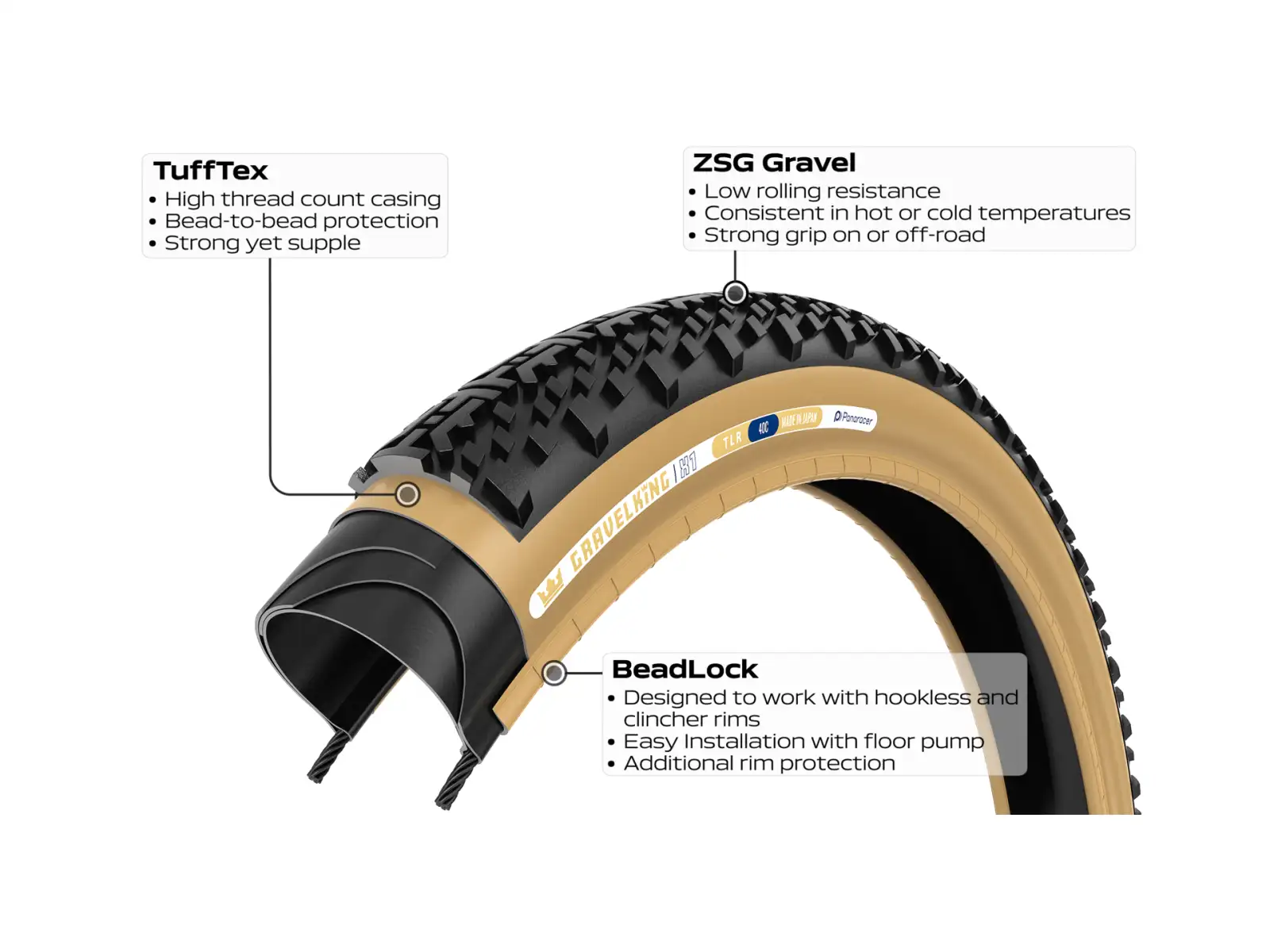 Plášť Panaracer GravelKing X1 700x40 (čierna/hnedá)