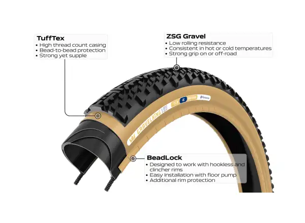 Plášť Panaracer GravelKing X1 700x40 (čierna/hnedá)