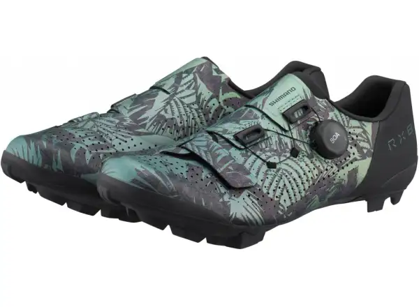 Shimano SH-RX801 pánske gravel tretry Tropical Leaves