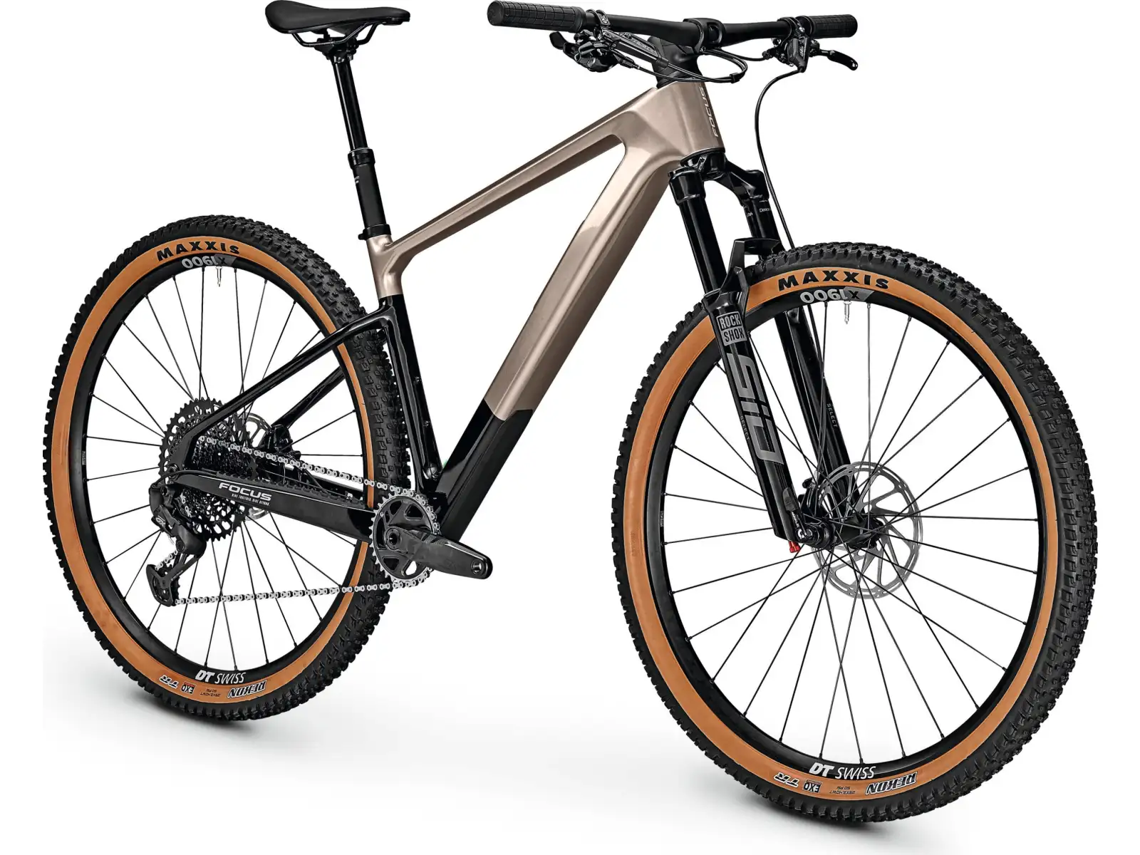 Horský bicykel Focus Raven 8.9 DI Silver Glossy / Carbon Raw Glossy