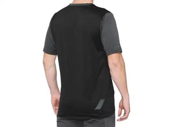 100% Ridecamp pánsky dres s krátkym rukávom Black/Charcoal