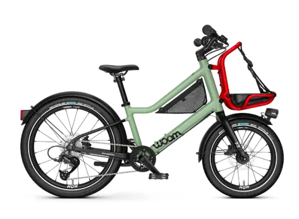 Woom 4 NOW detský bicykel 16" Moss green/formular red