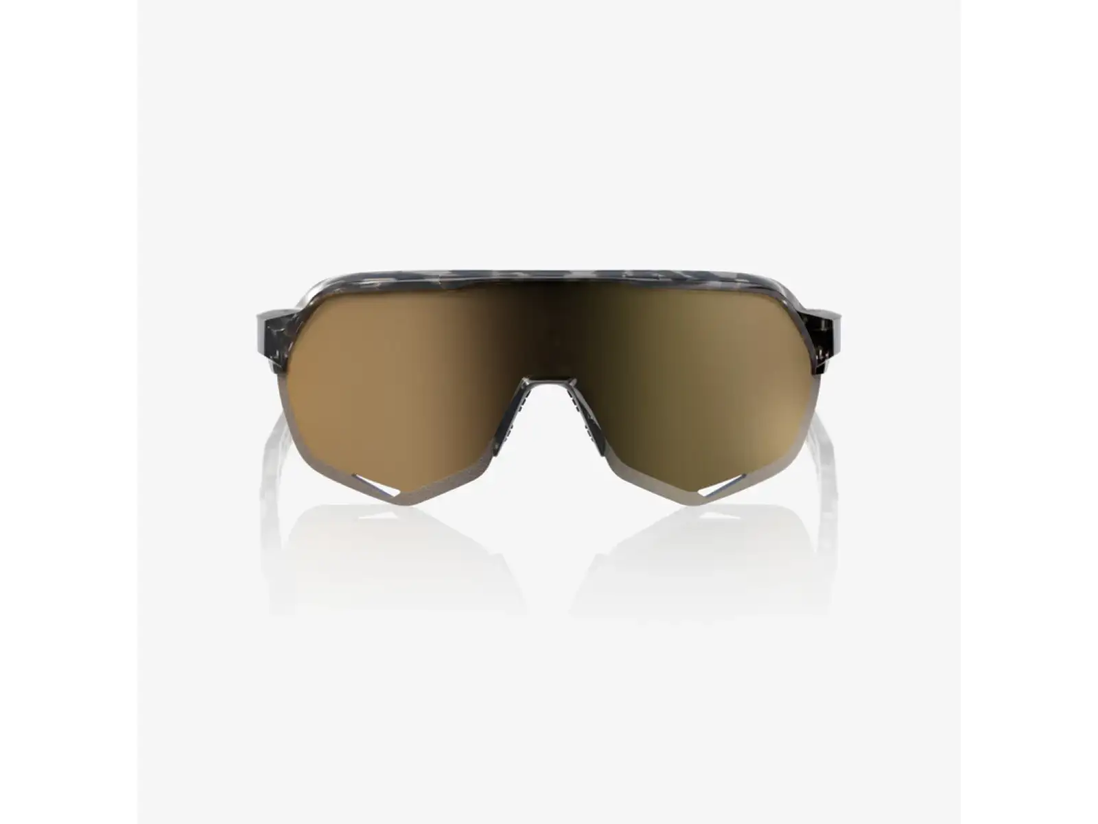 100% S2 slnečné okuliare Gloss Black Havana/Soft Gold Mirror