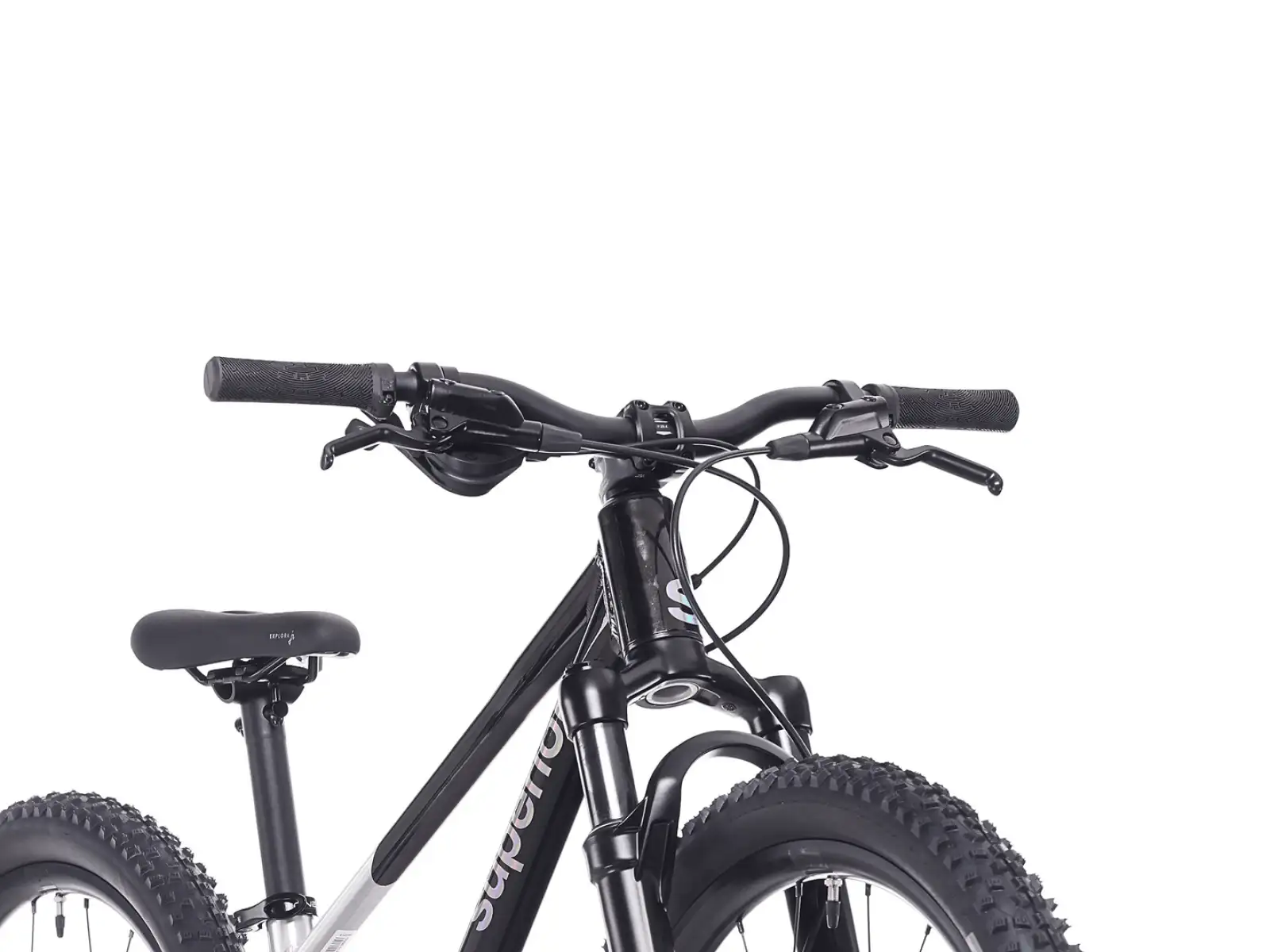Superior TEAM 24 detský bicykel Gloss Brushed Alu / Rainbow Black