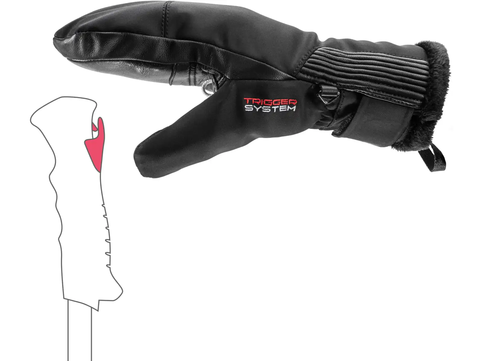 Leki Vallarta 3D Women Mitt dámske palčiaky Black