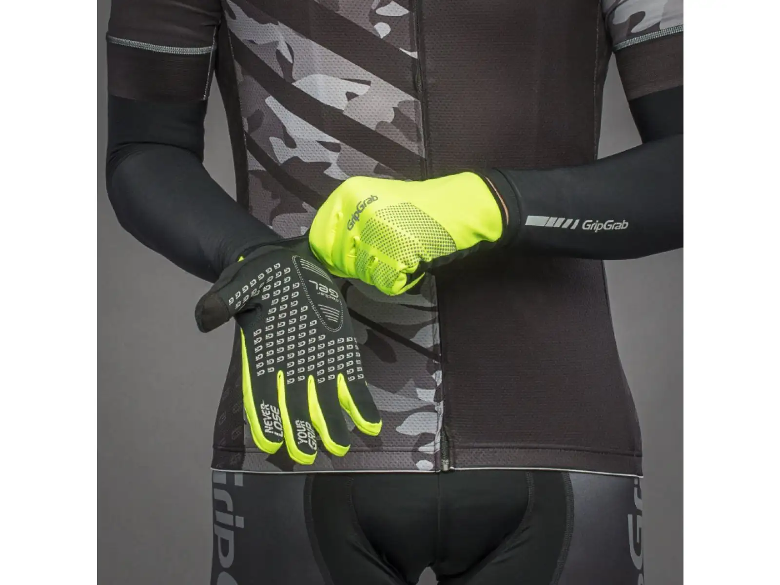 Grip Grab Ride Hi-Vis Windproof Midseaso rukavice