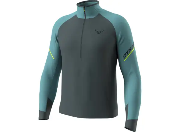 Dynafit Alpine 1/2 Zip Tee pánske tričko dlhý rukáv Smoke Blue