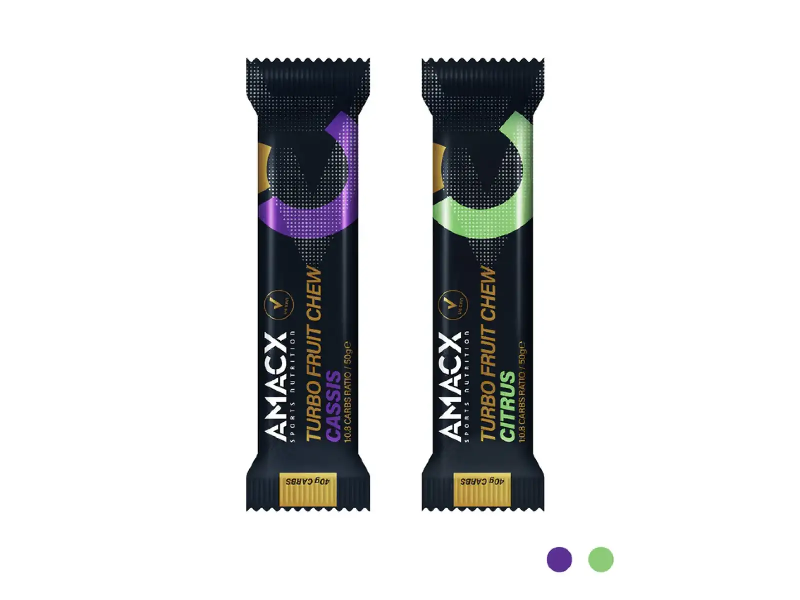 Amacx Turbo Fruit Chew energetická žuvačka 50 g Citrus