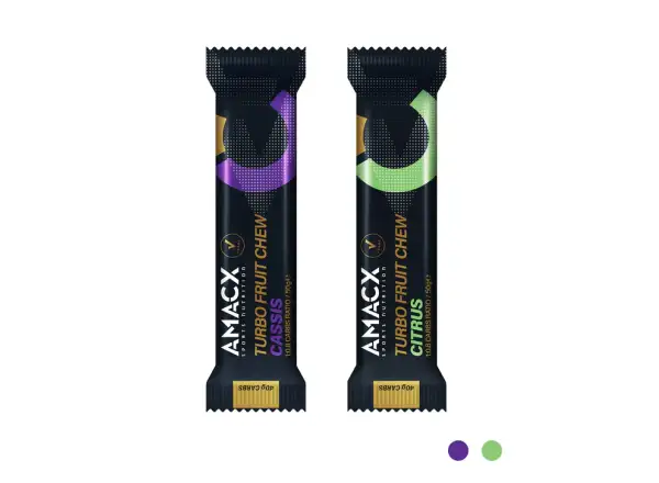 Amacx Turbo Fruit Chew energetická žuvačka 50 g Citrus