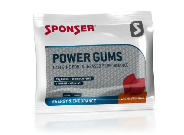 Sponser Power Gums energetické žuvačky ovocná zmes 10 ks 75 g