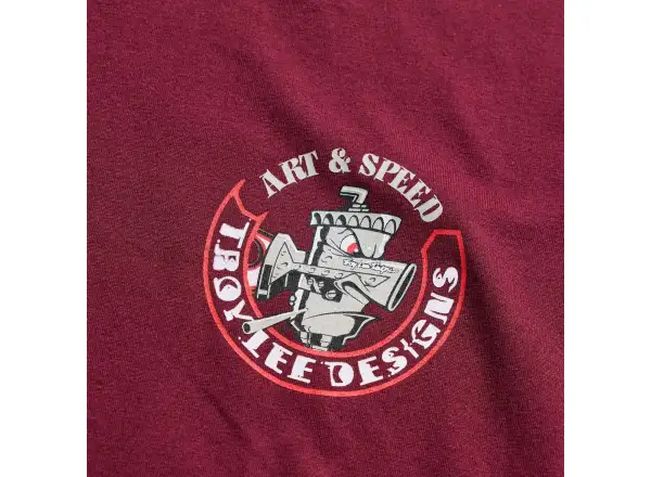 Troy Lee Designs Carb Club pánske tričko dlhý rukáv Sangria