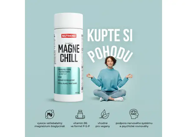 Nutrend Magnechill horčík bisglycinát s vitamínom B6 90 kapsúl