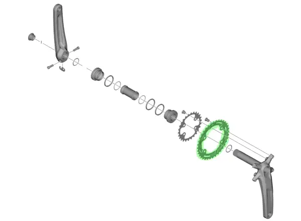 Shimano Deore FC-M4100-2/M4100-B2 prevodník 2x10 sp. 36 zubov