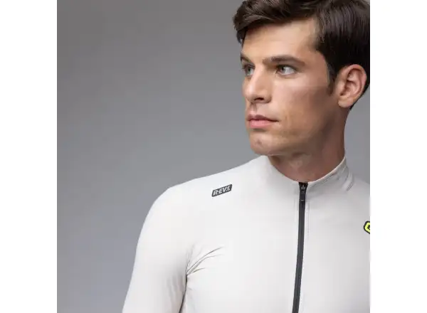 Alé R-EV1 Warm Race pánsky zateplený cyklistický dres Stone