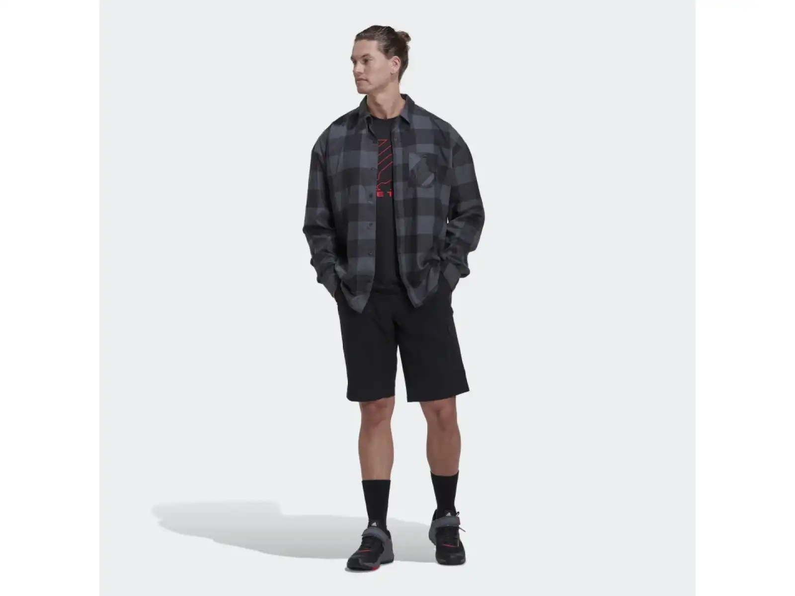 Five Ten Flanelová pánska košeľa Grey Six/Black