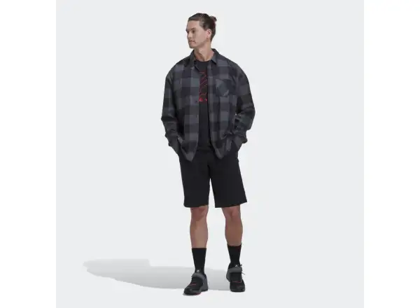 Five Ten Flanelová pánska košeľa Grey Six/Black