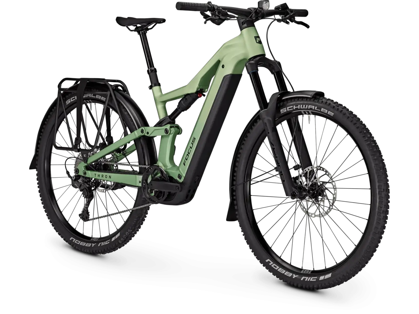 Focus THRON 7 EQP 800Wh celoodpružený elektrobicykel Mintgrey / Artichokegreen