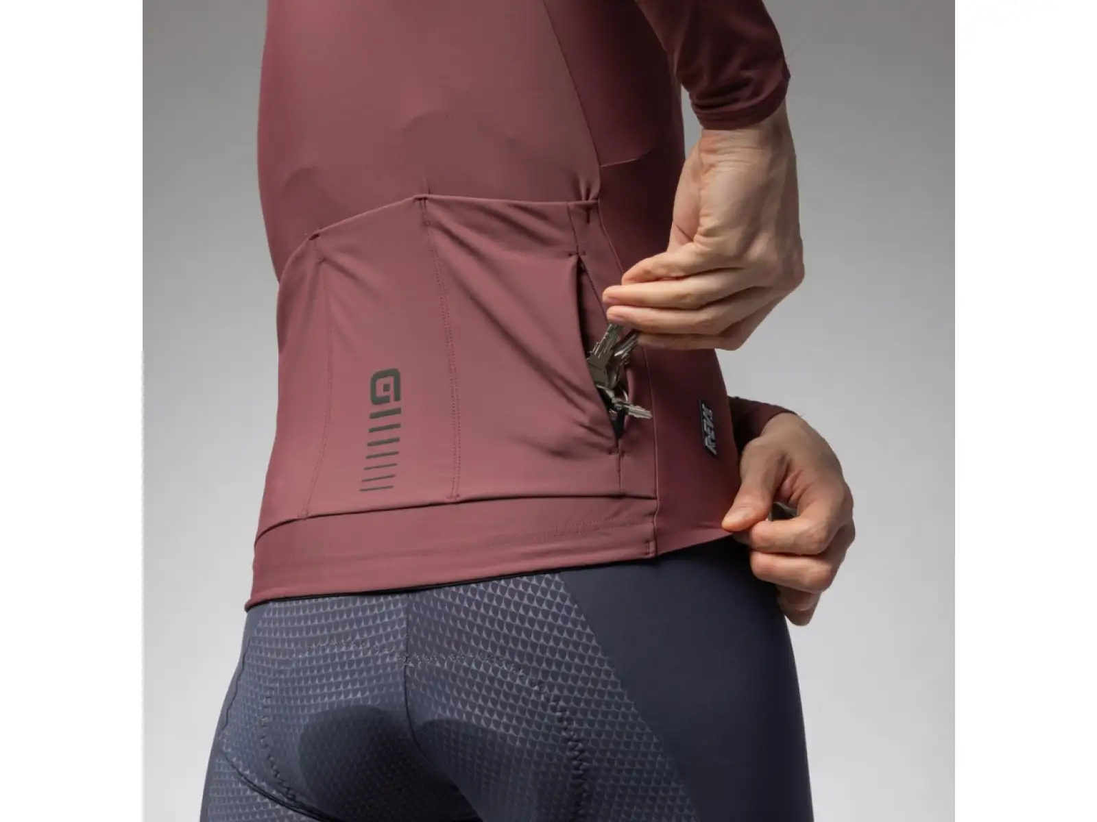 Alé R-EV1 Warm Race pánsky zateplený dres dlhý rukáv Burgundy