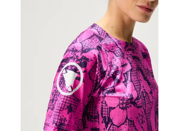 Endura LTD Grid Floral dámsky dres krátky rukáv Pink Pop