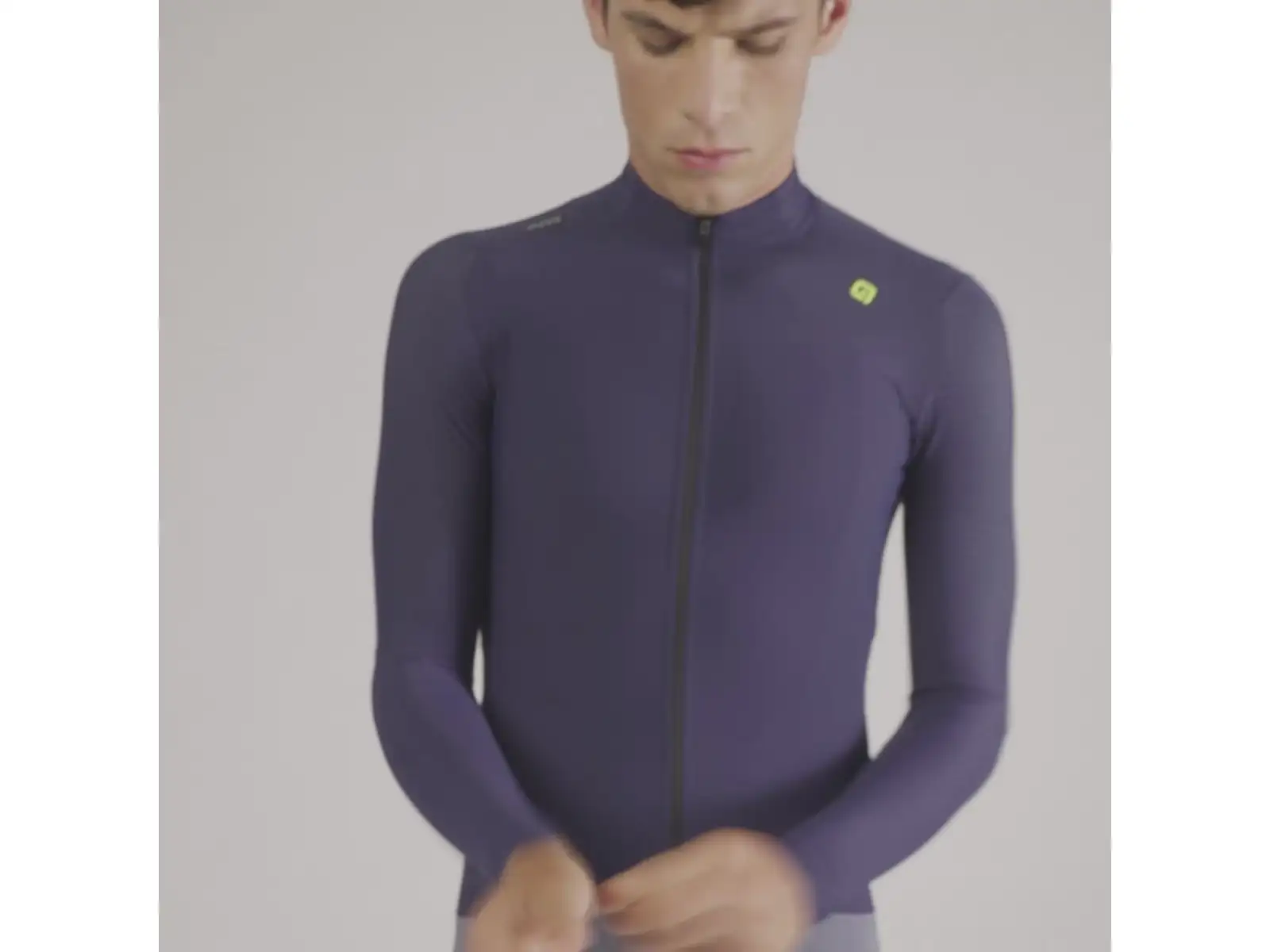 Alé R-EV1 Warm Race pánsky zateplený cyklistický dres Blueish