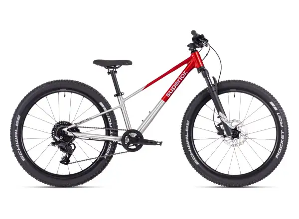 Superior TEAM 24 detský bicykel Gloss Brushed Alu / Red