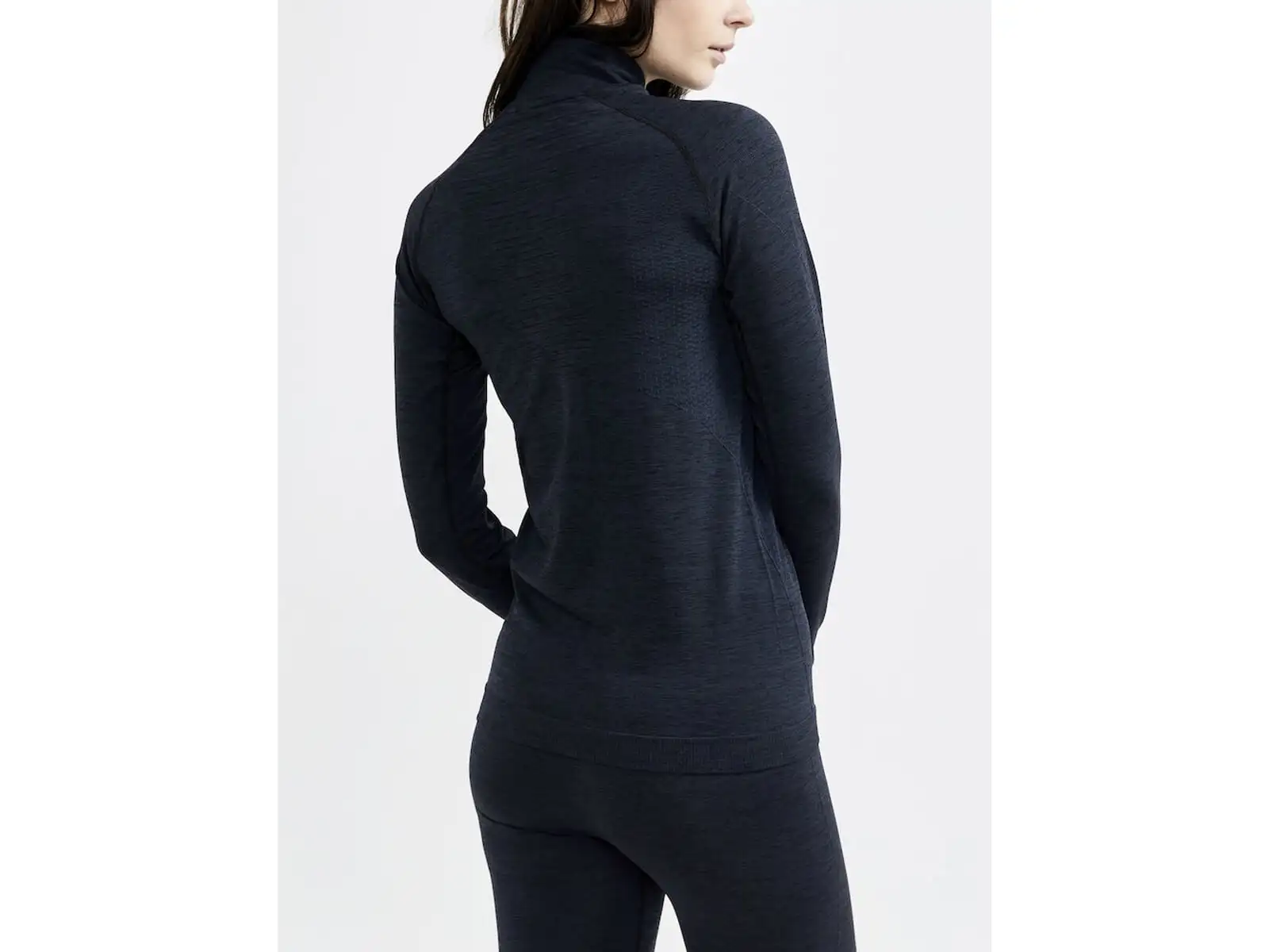 Craft CORE Dry Active Comfort Zip dámske tričko dlhý rukáv čierna