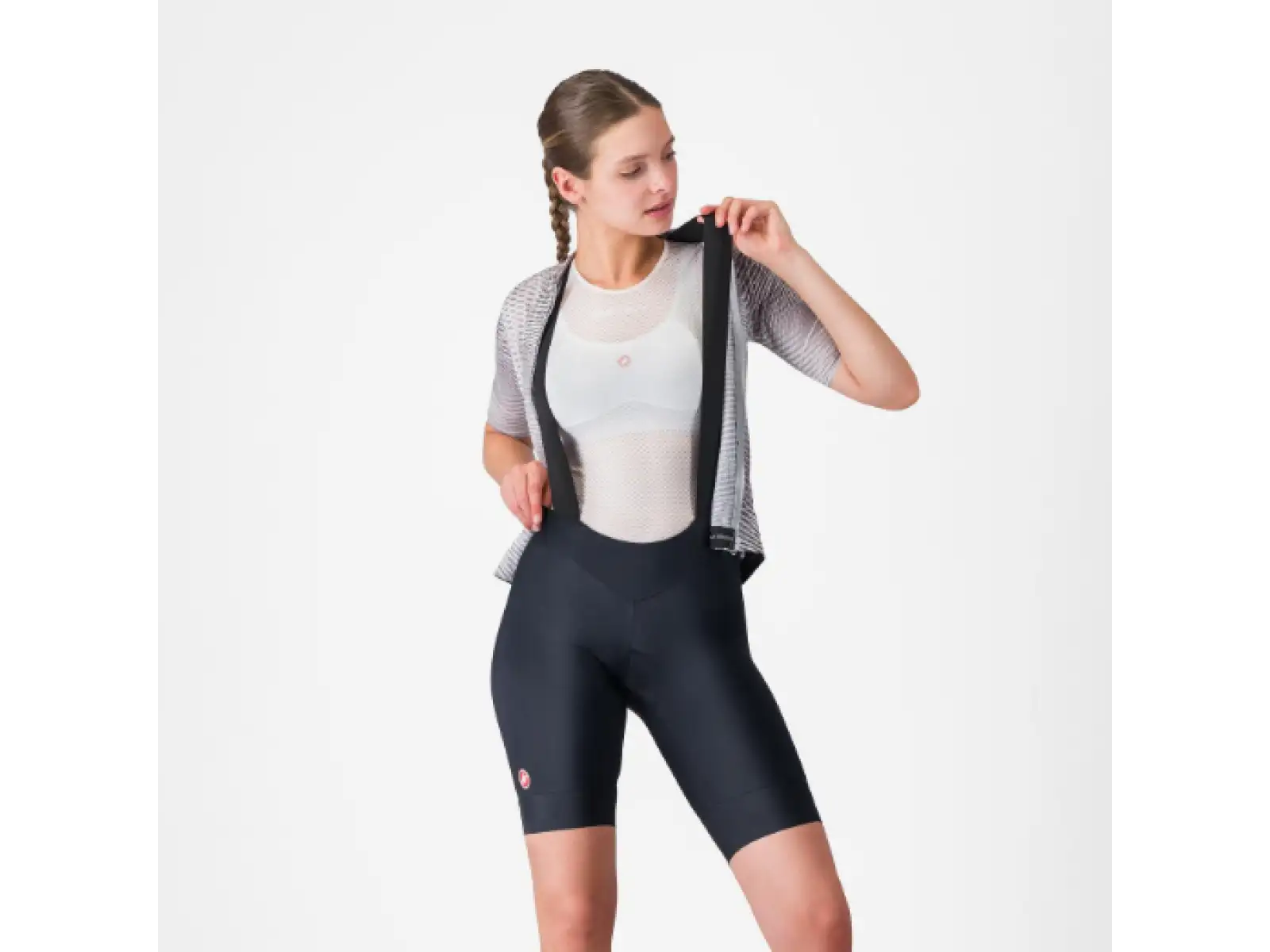 Castelli Prima 2 DT dámske kraťasy s trakmi Black/Black