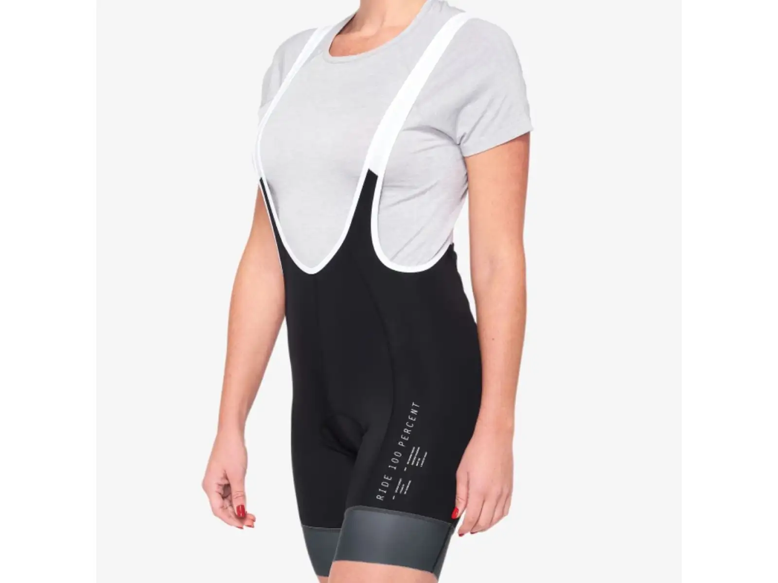 100% Exceeda dámske kraťasy na traky a vložkou Black/Charcoal