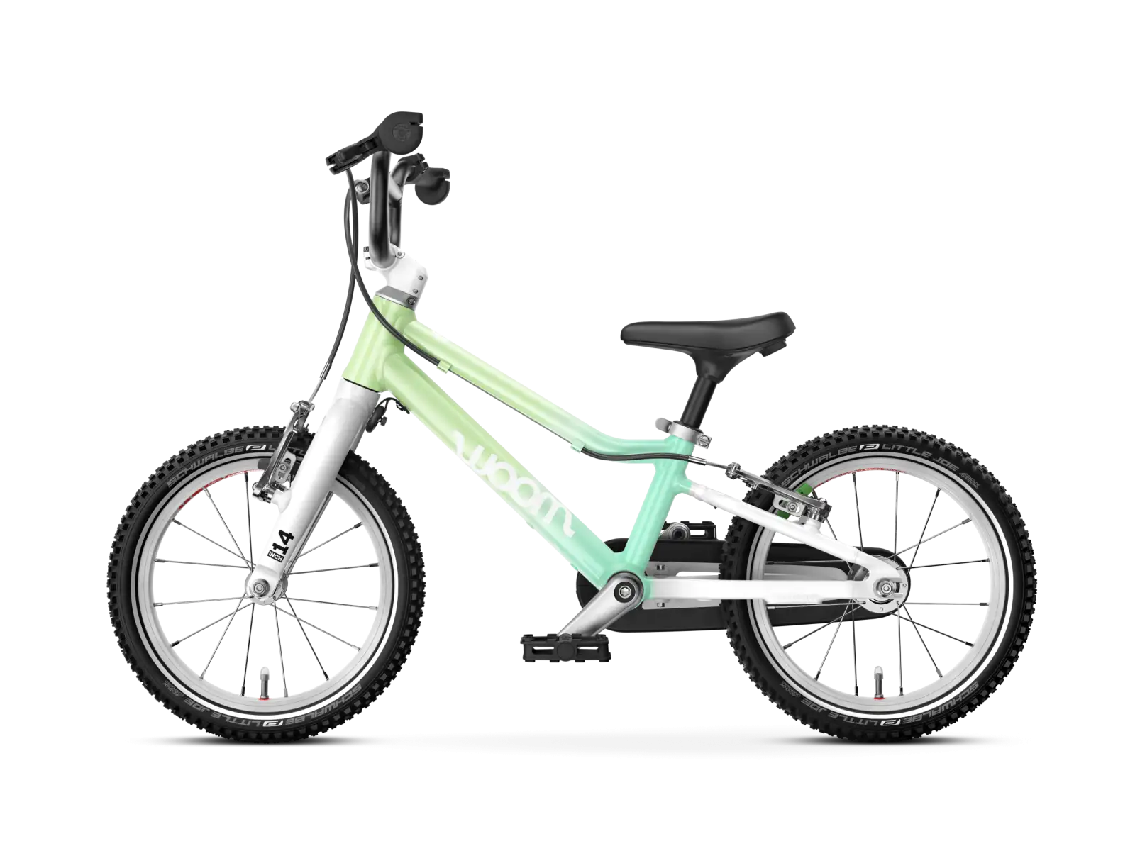 Woom GO 2 detský bicykel 14 Spearmint Crush Limited