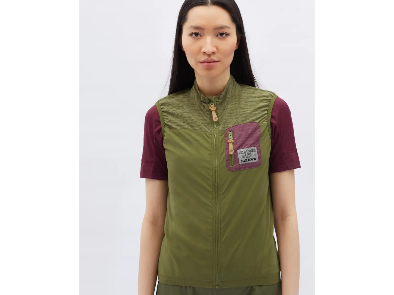 Silvini Caira dámska gravel vesta Olive/Plum