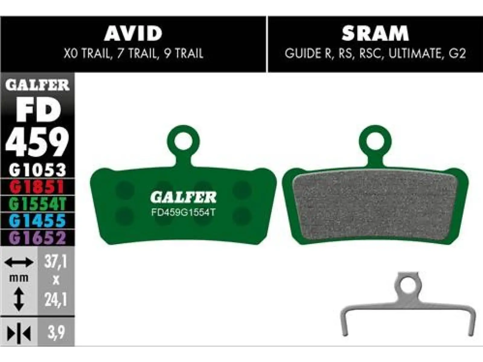 Galfer FD459 Pro G1554T brzdové doštičky pre Avid/Sram