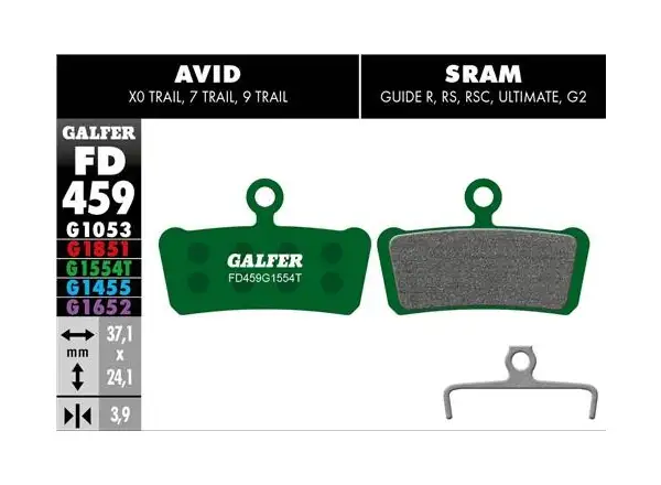Galfer FD459 Pro G1554T brzdové doštičky pre Avid/Sram