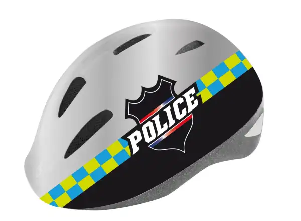 Force Fun Police 2019 detská prilba čierno/biela