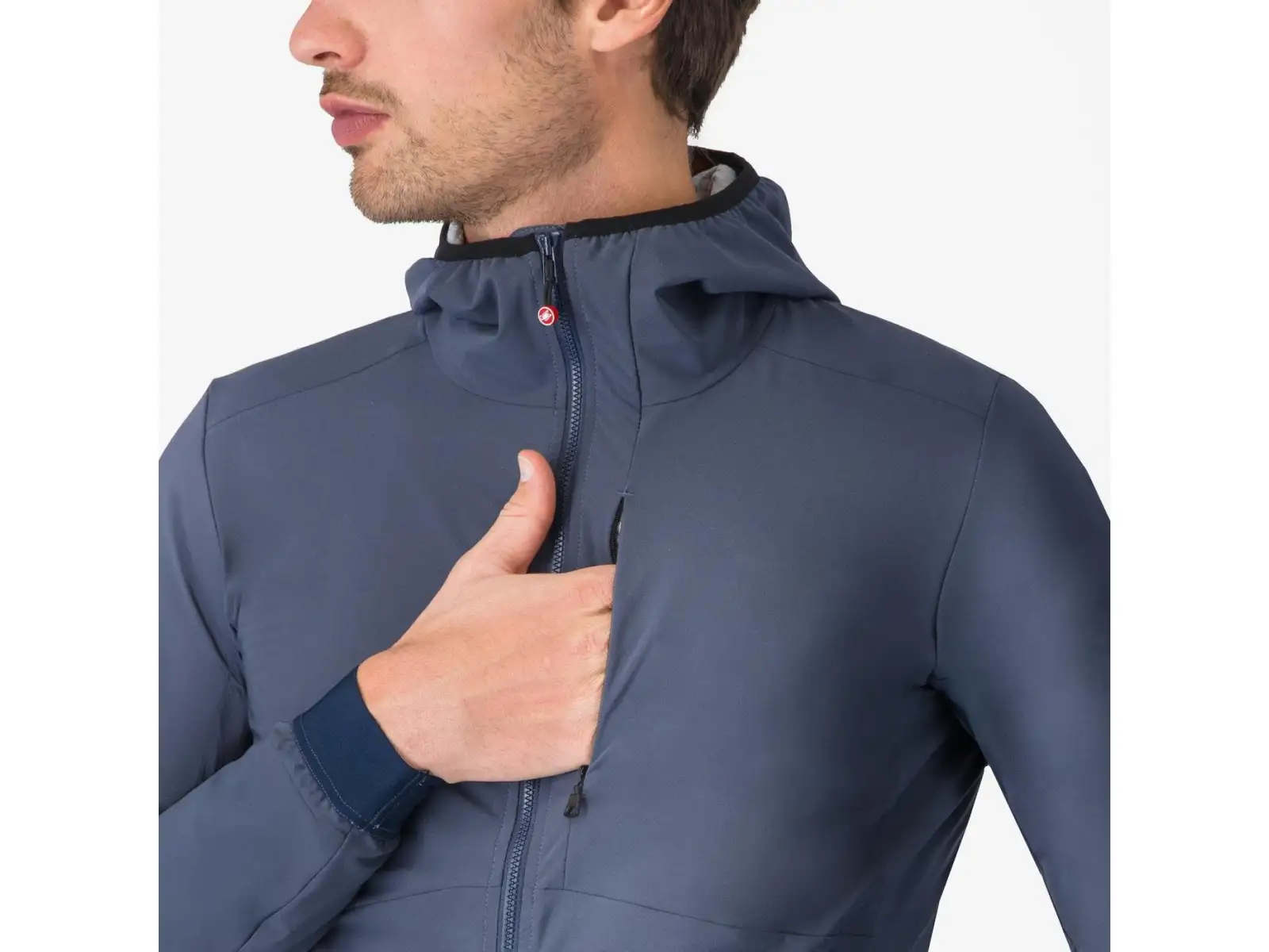 Castelli Fly Unltd Jacket pánska bunda Dark Steel Blue