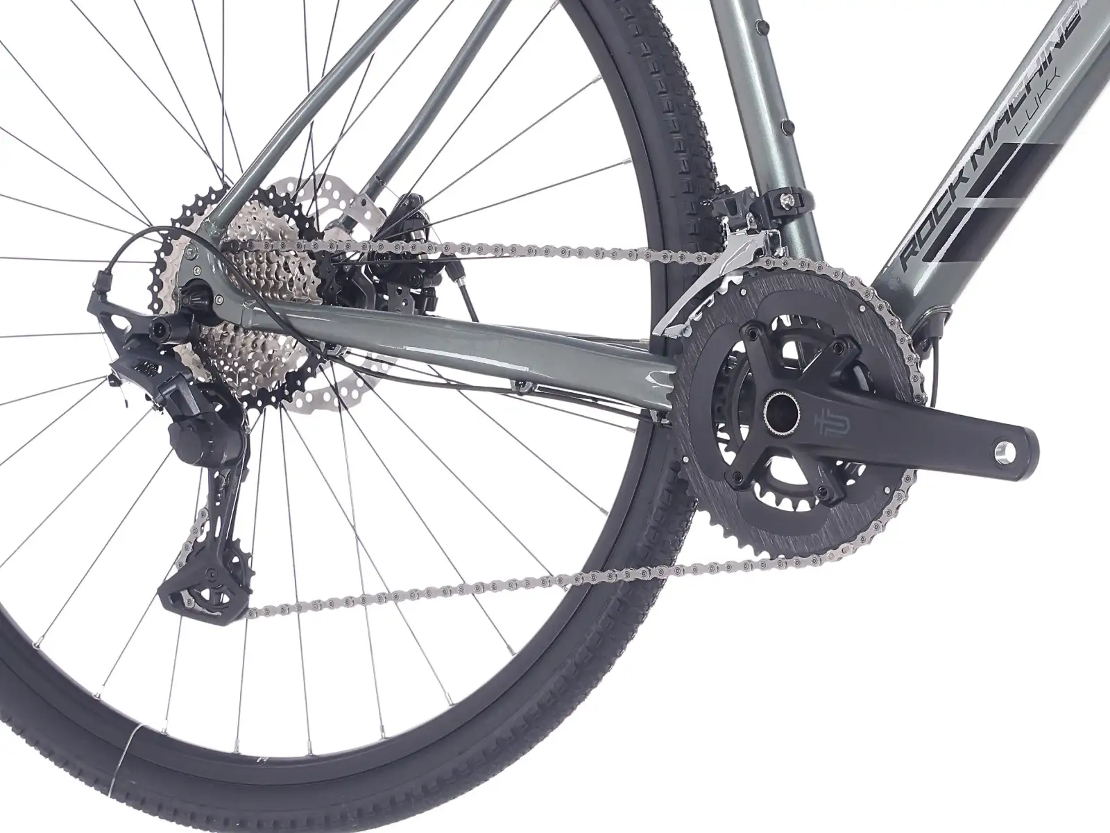 Rock Machine Lukk 40 gravel bicykel Gloss Granite Green