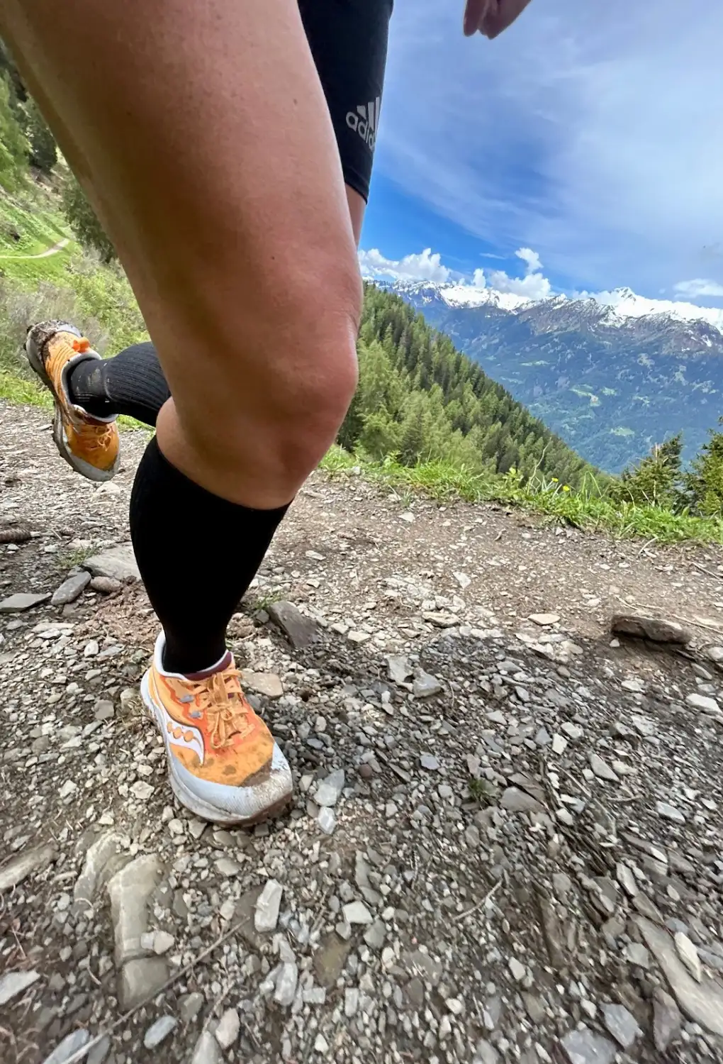 V trailových běžeckých botách Saucony Peregrine 14 na závodě v Dolomitech