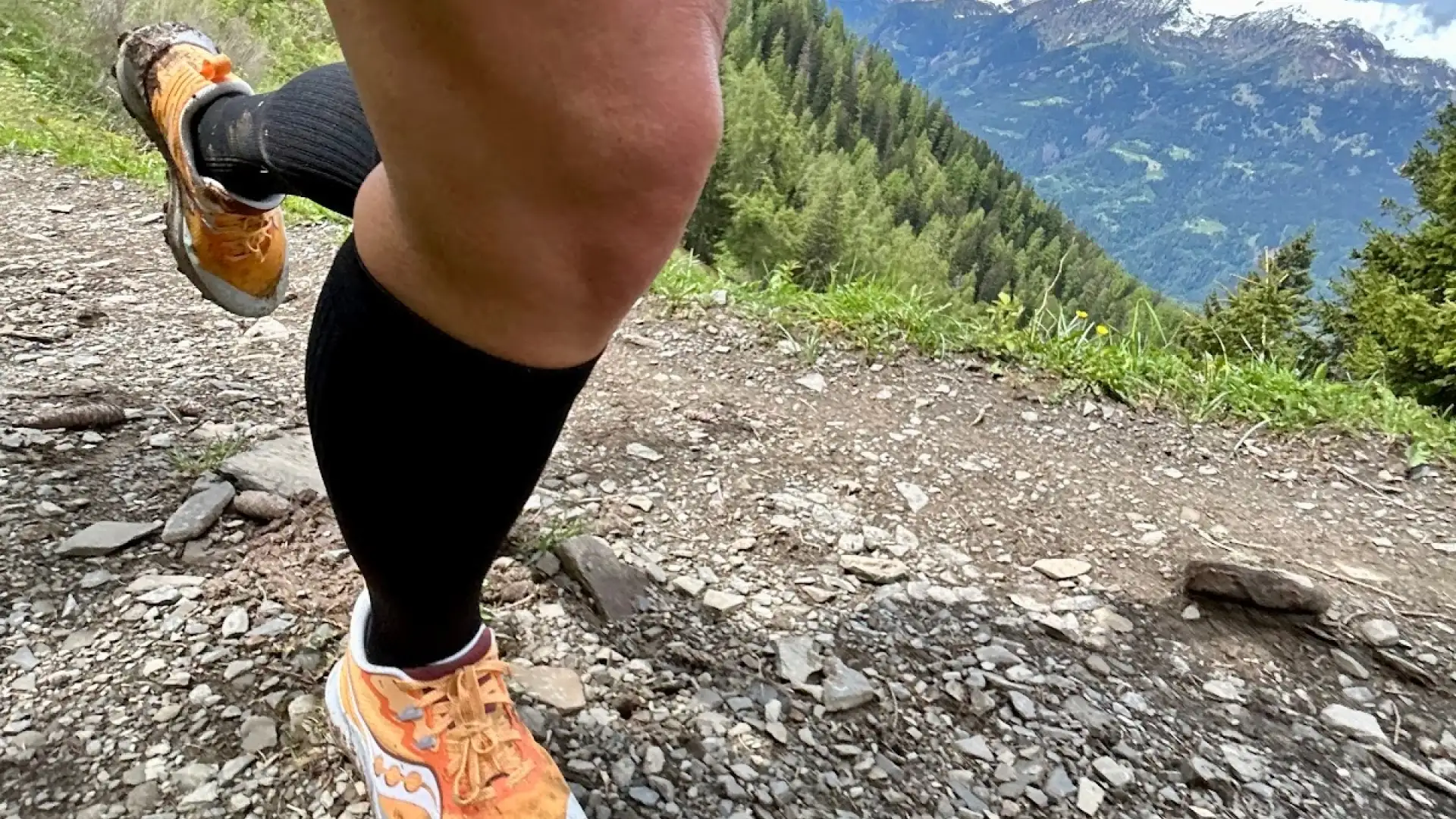V trailových běžeckých botách Saucony Peregrine 14 na závodě v Dolomitech