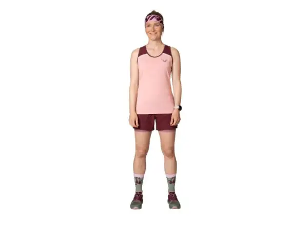 Dynafit Alpine Pro 2v1 dámske bežecké kraťasy Burgundy