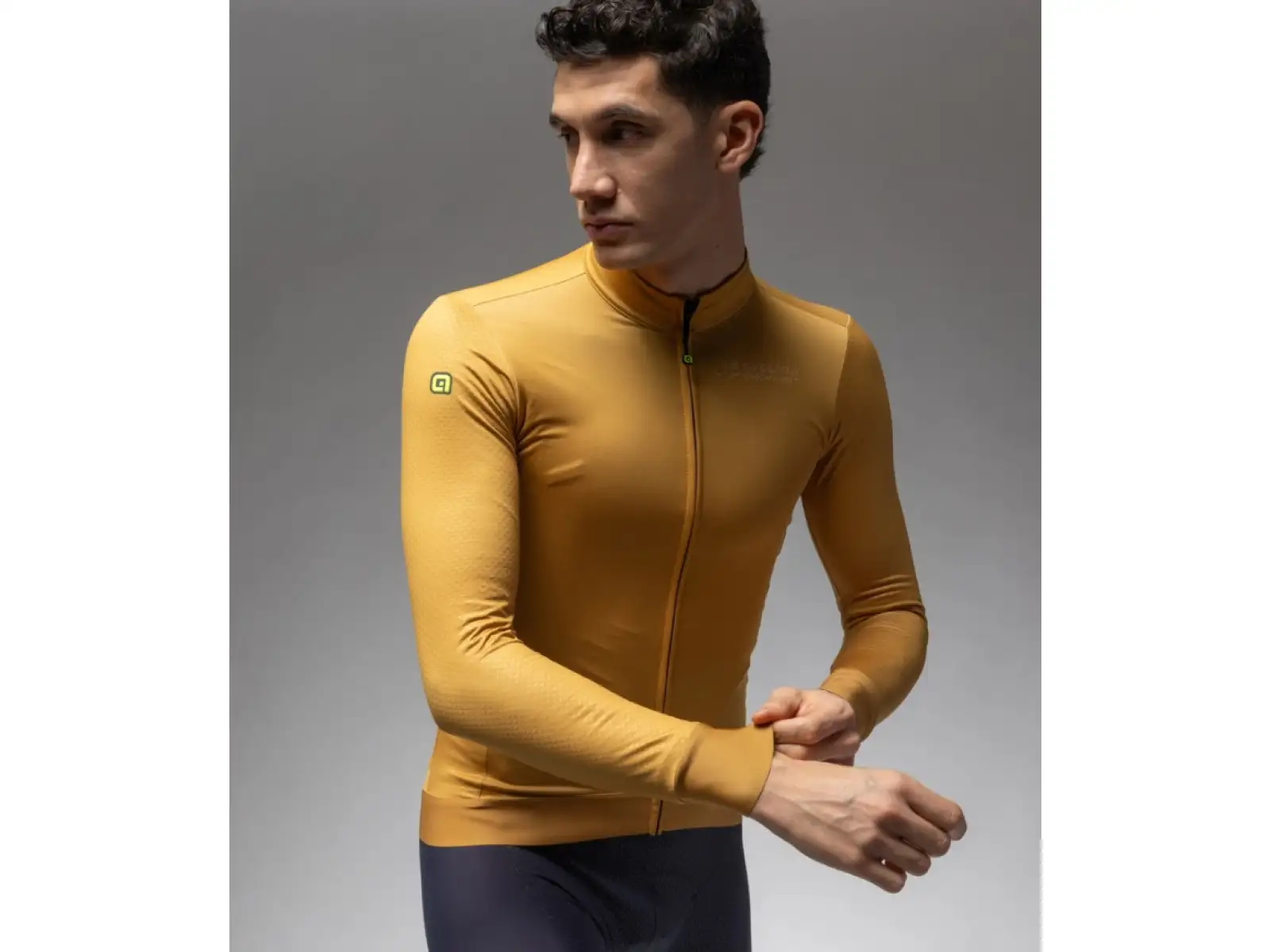 Alé PR-E Follow Me 2.0 pánsky zateplený dres dlhý rukáv Kashmir Yellow
